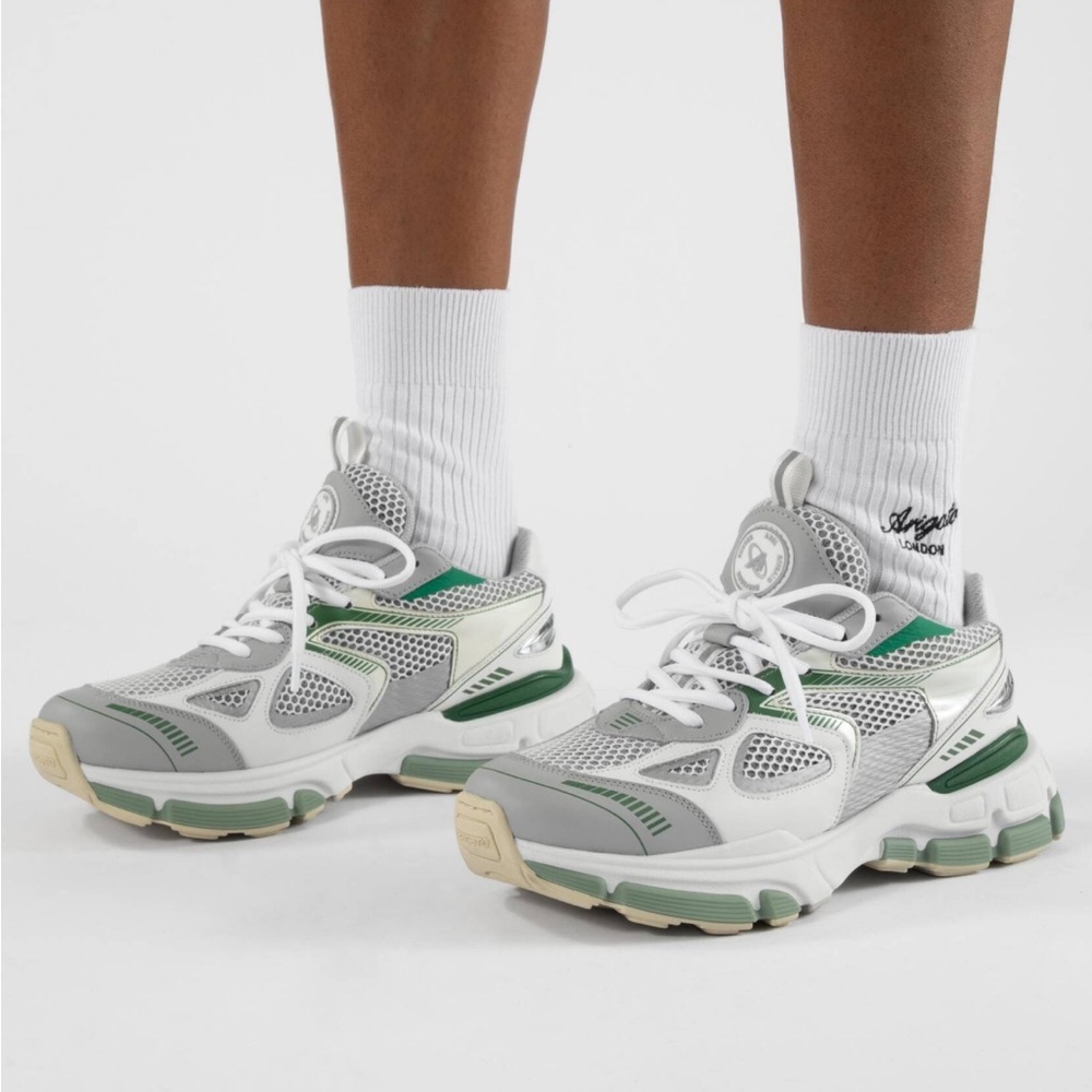 Axel Arigato Green and Gray Athletic Shoes